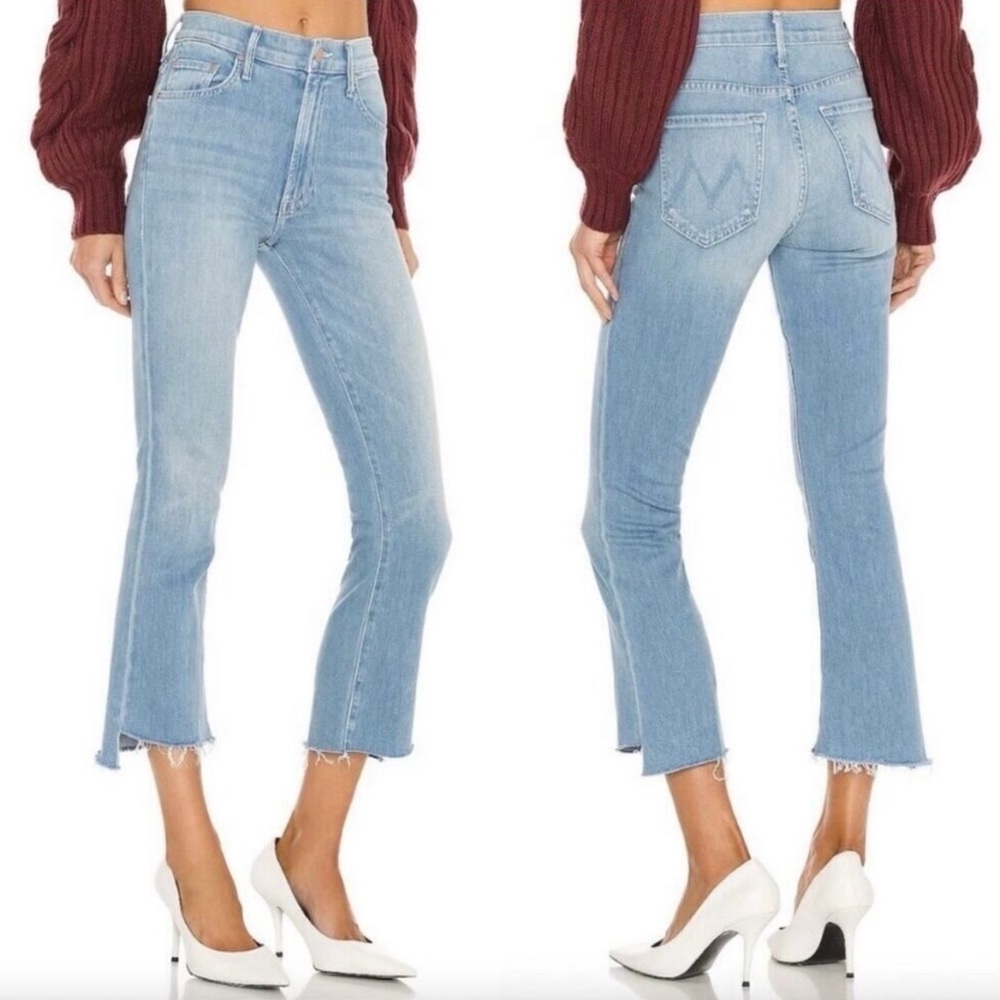 Mother The Insider Crop Step Fray in Hold my Hand Light Wash Size 26 - Picture 2 of 16